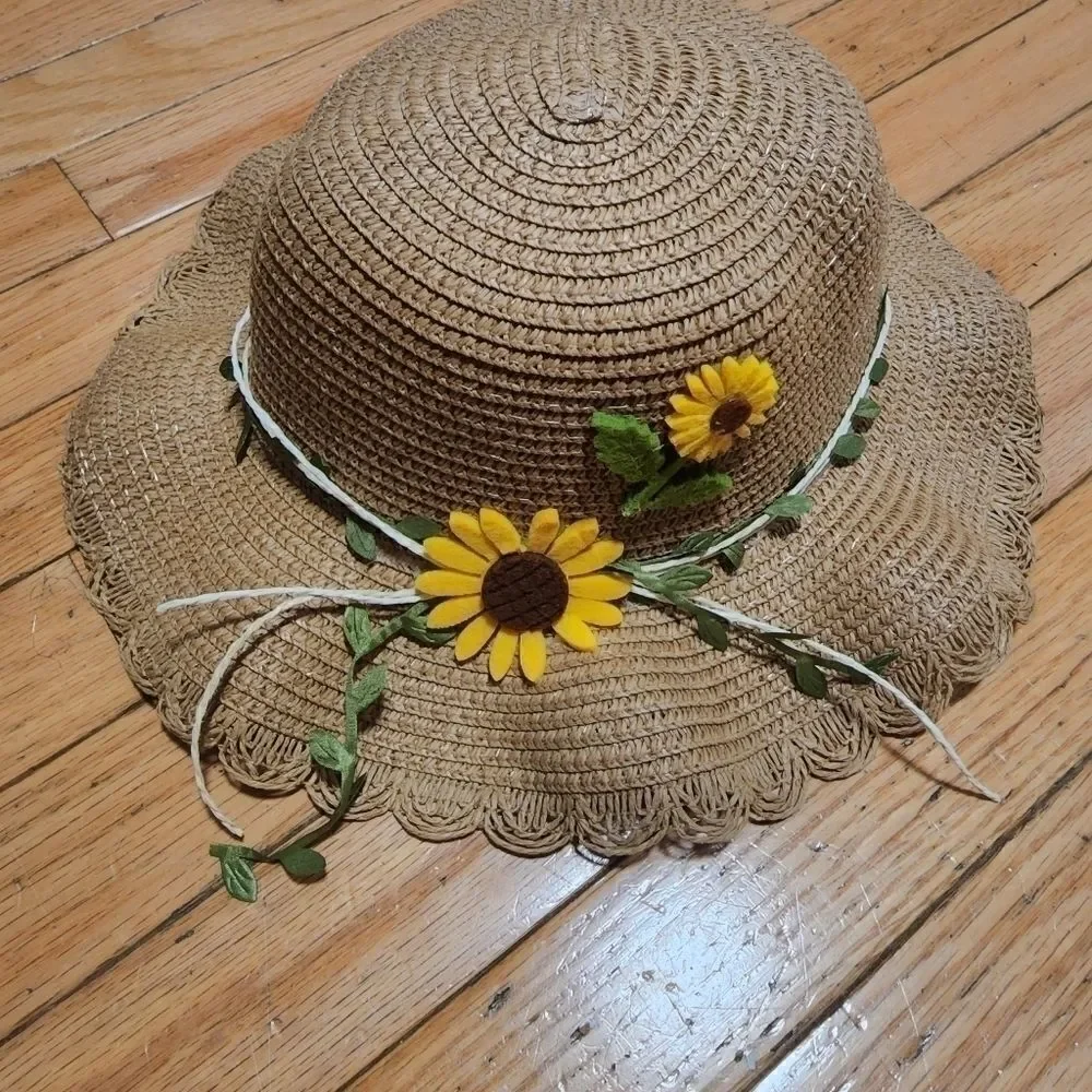 Toddler Girls Sunflower Sun Hat and Hand Bag Set